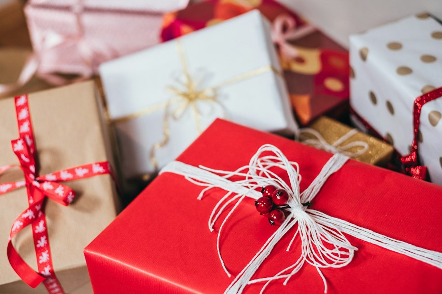 Curated gift selection laid out